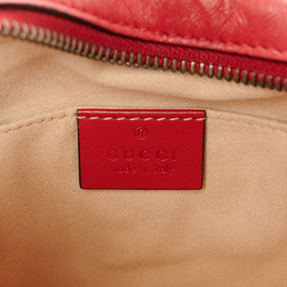 Gucci Calfskin Matelasse Mini GG Marmont Chain Shoulder Bag Hibiscus Red 6 of 11