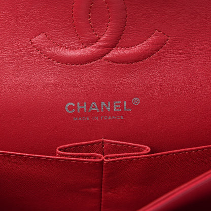Chanel Lambskin Quilted Medium Double Flap Dark Pink 6 of 17