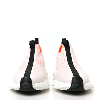 Hermes Technical Canvas Goatskin Womens Eclair Sneakers 36.5 White Orange 2 of 7