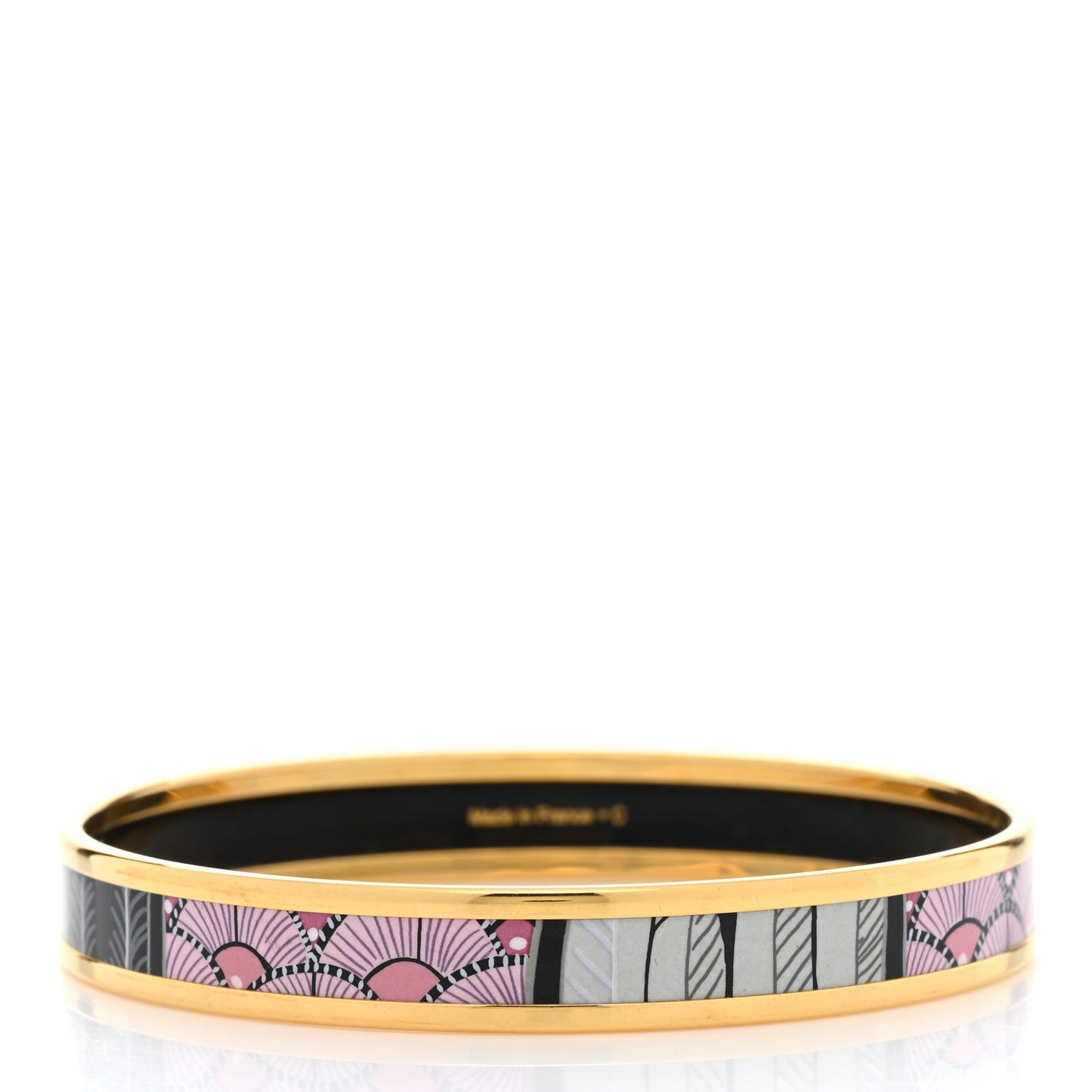 Enamel Printed Narrow Tree of Song Bracelet 62 Faux Gris