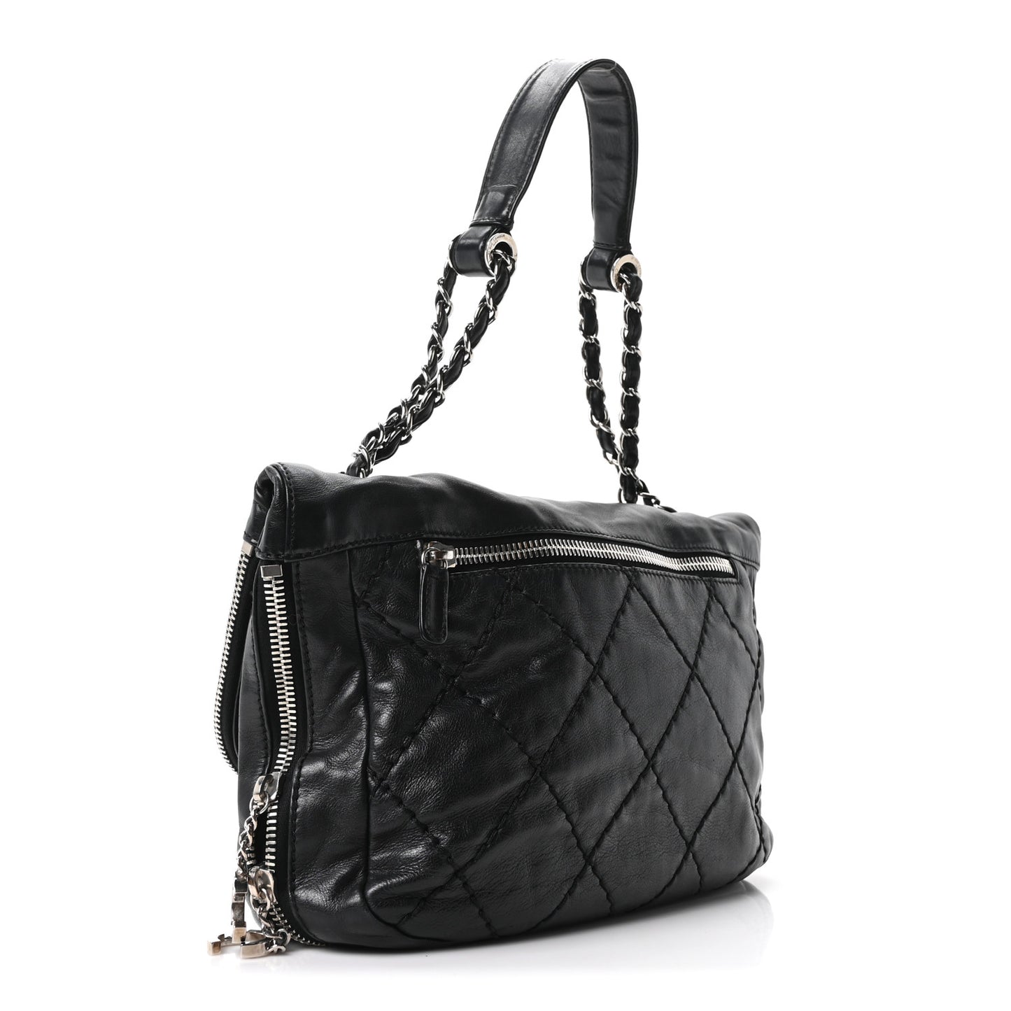 Calfskin Expandable Flap Black