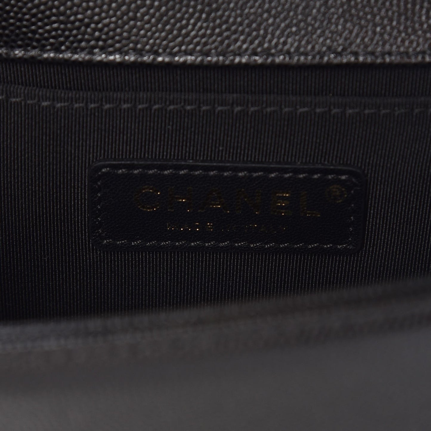 Caviar Quilted Small Boy Flap Black