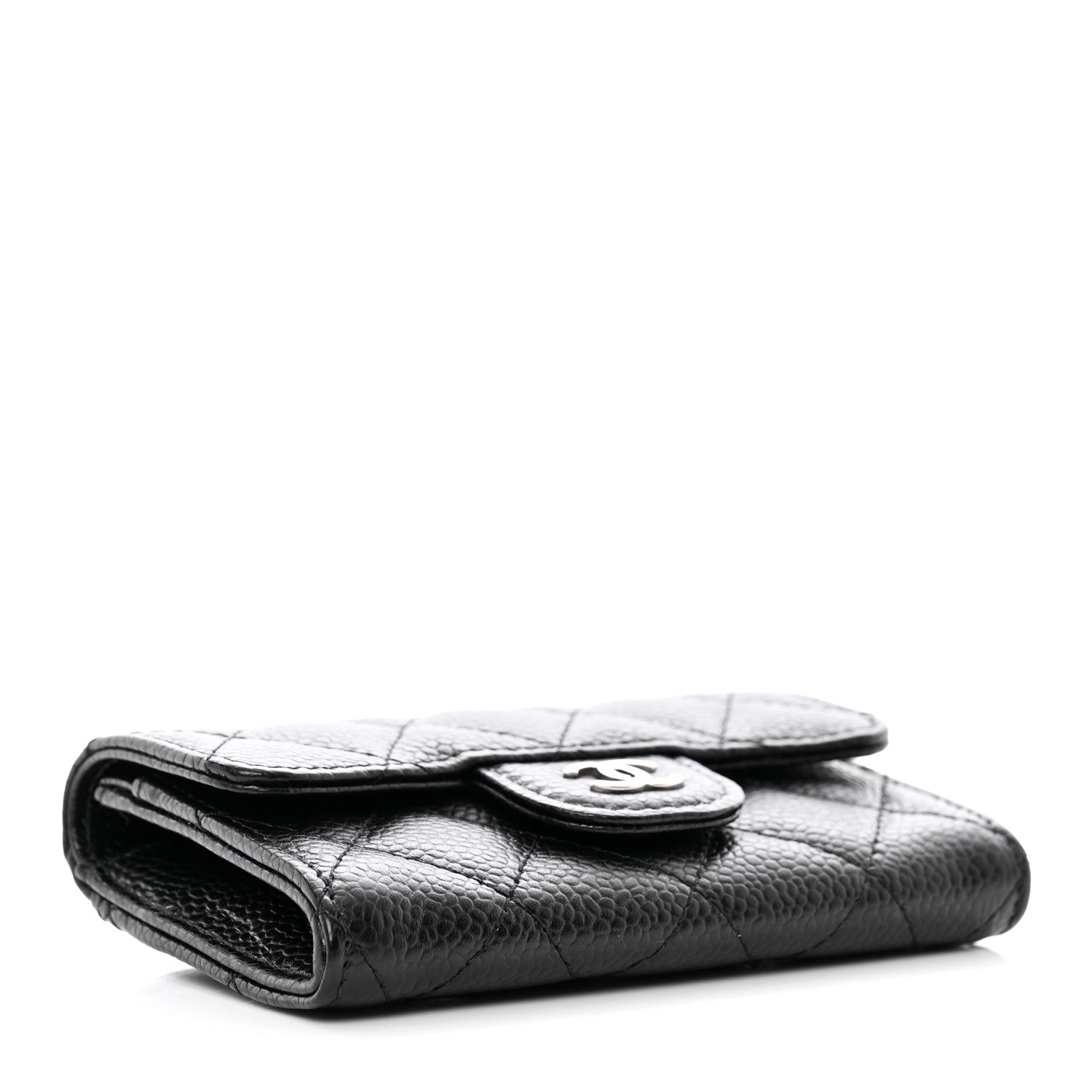 Chanel Caviar Quilted Flap Card Holder Wallet Black 4 of 9