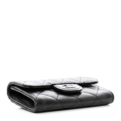 Chanel Caviar Quilted Flap Card Holder Wallet Black 4 of 9