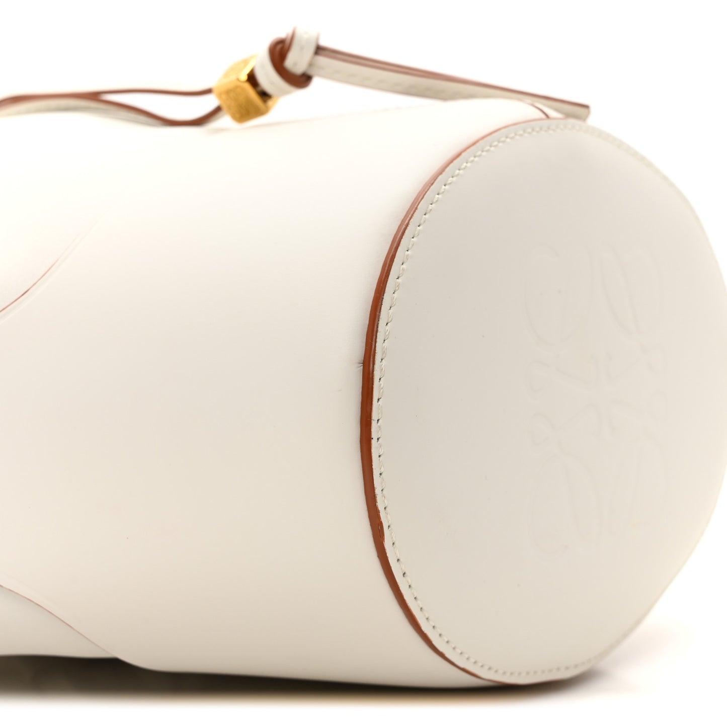 Calfskin Small Balloon Bucket Bag Soft White