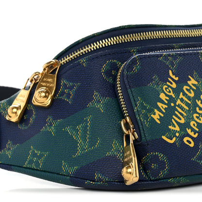 Louis Vuitton Monogram Heritage Rush Bumbag Blue Stripes 8 of 10