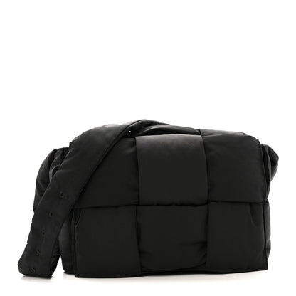 Bottega Veneta Nylon Intrecciato Padded Tech Maxi Cassette Bag Black 1 of 14