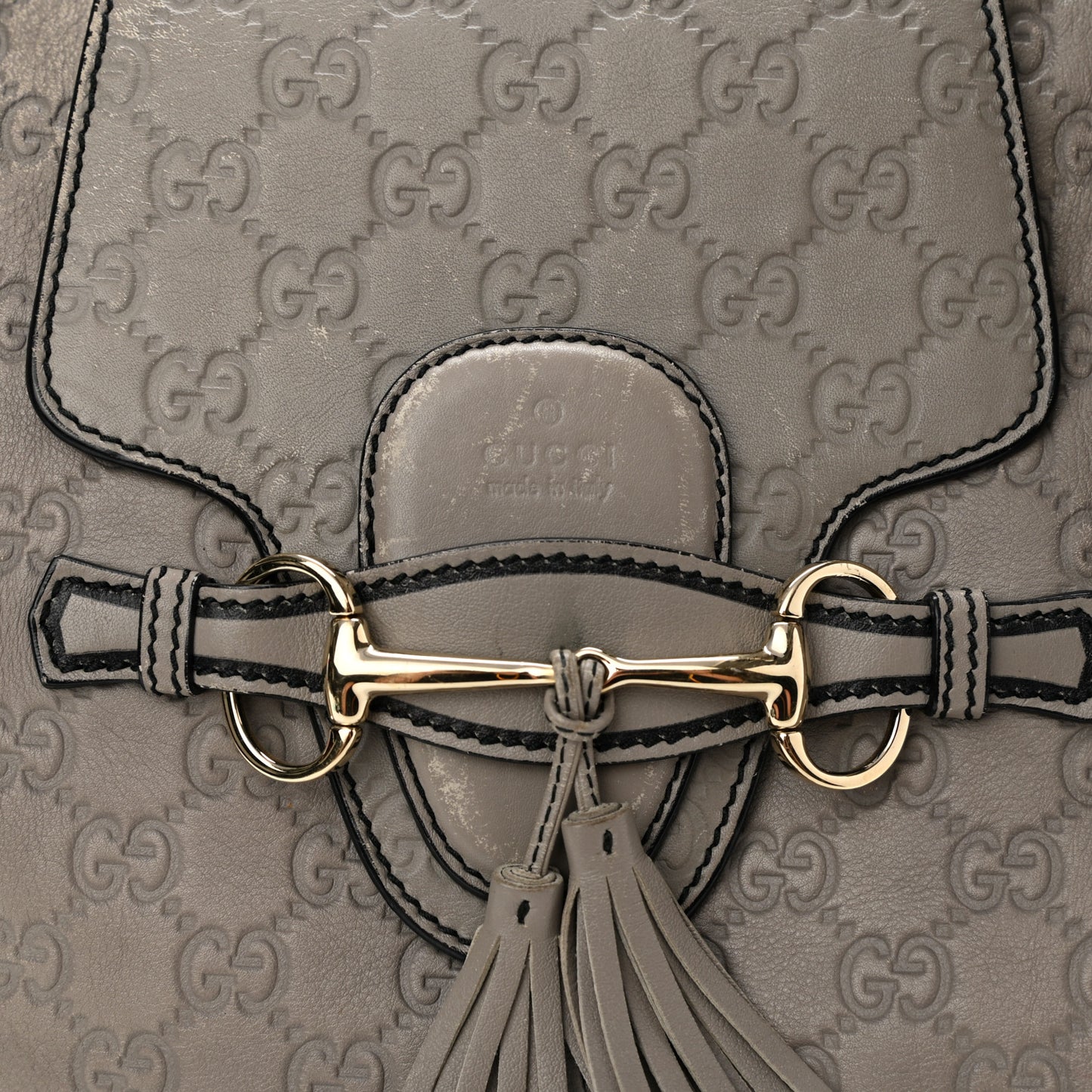 Soft Guccissima Medium Emily Hobo Storm Grey