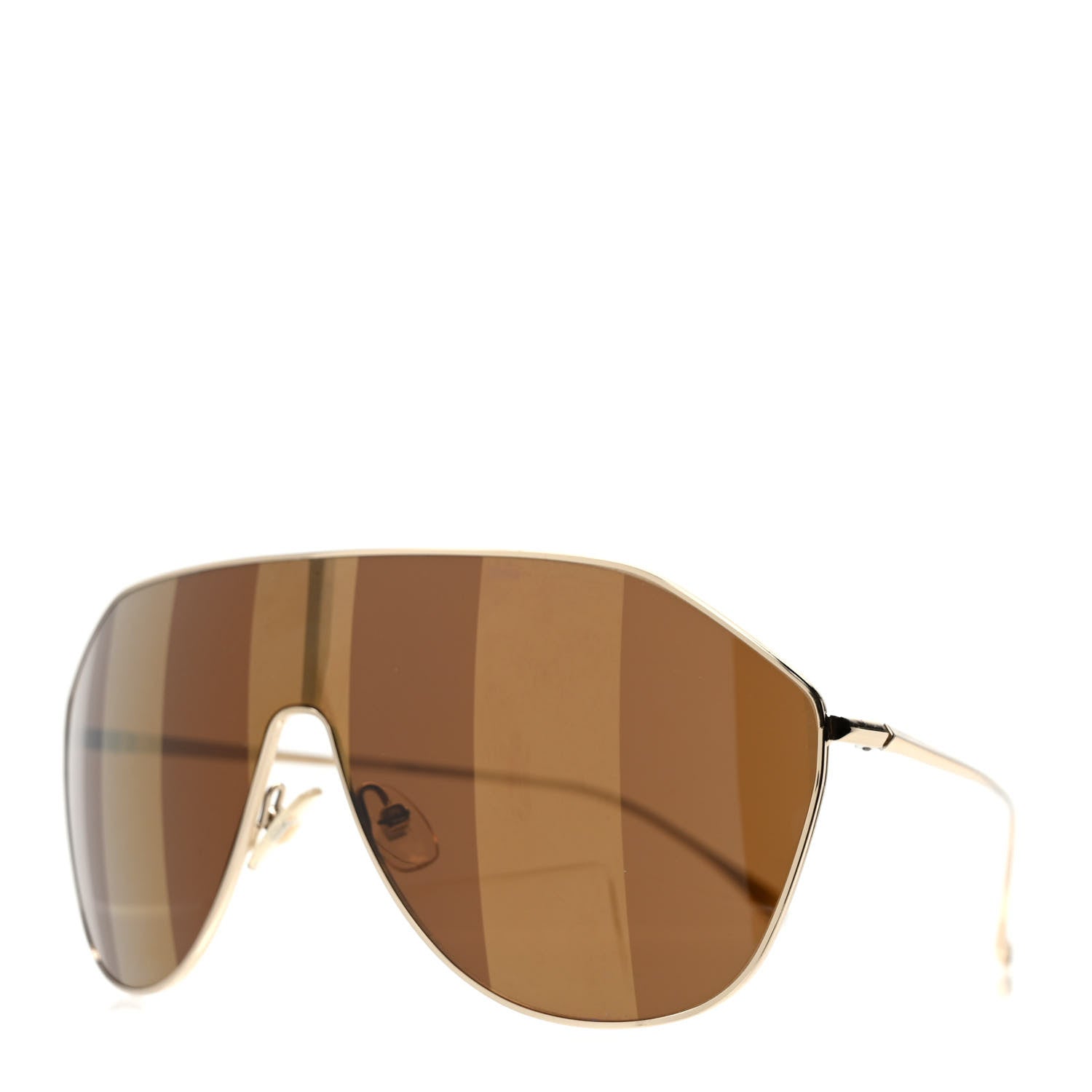 Fendi Metal Aviator Sunglasses FF 0405/S Sunglasses Brown Gold 1 of 7