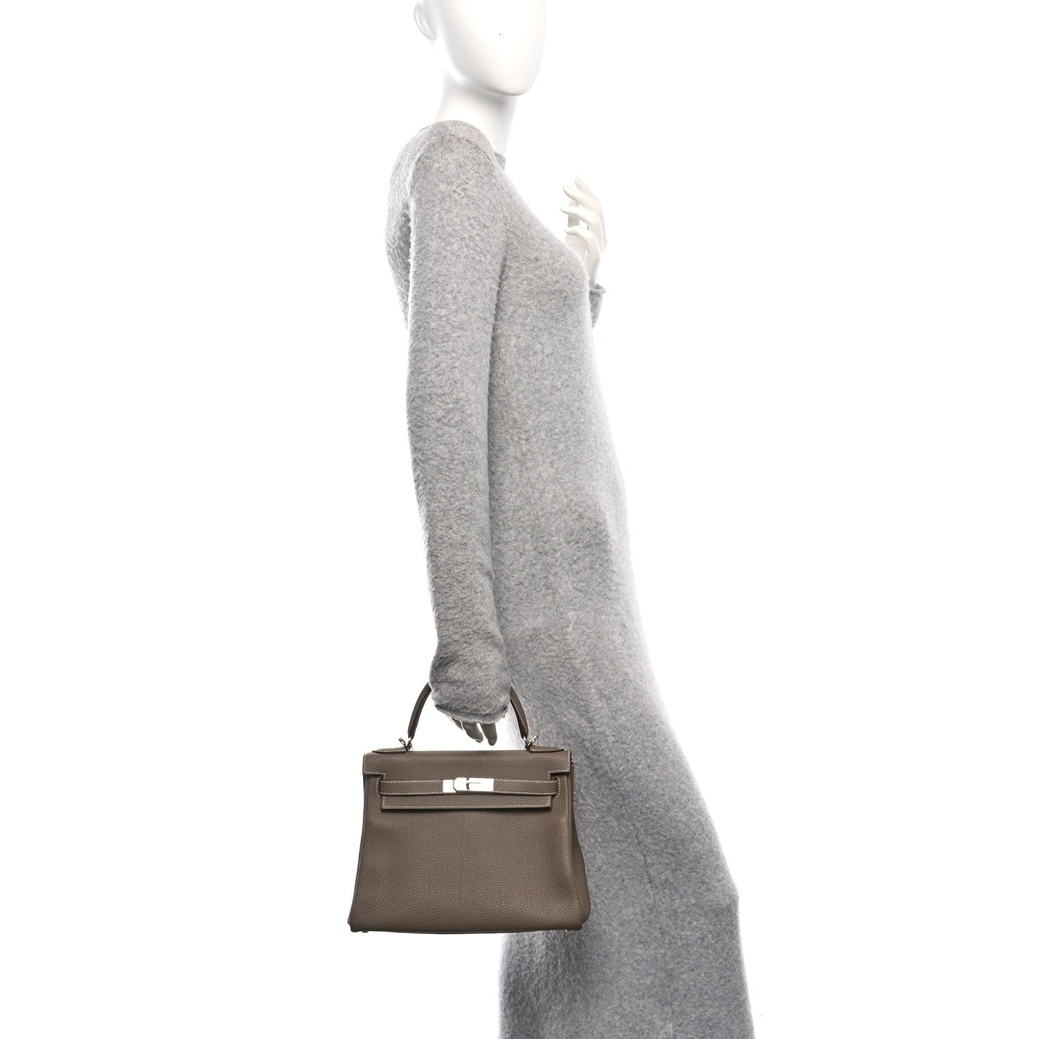 Hermes Togo Kelly Retourne 28 Etoupe 2 of 11