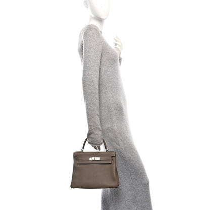 Hermes Togo Kelly Retourne 28 Etoupe 2 of 11