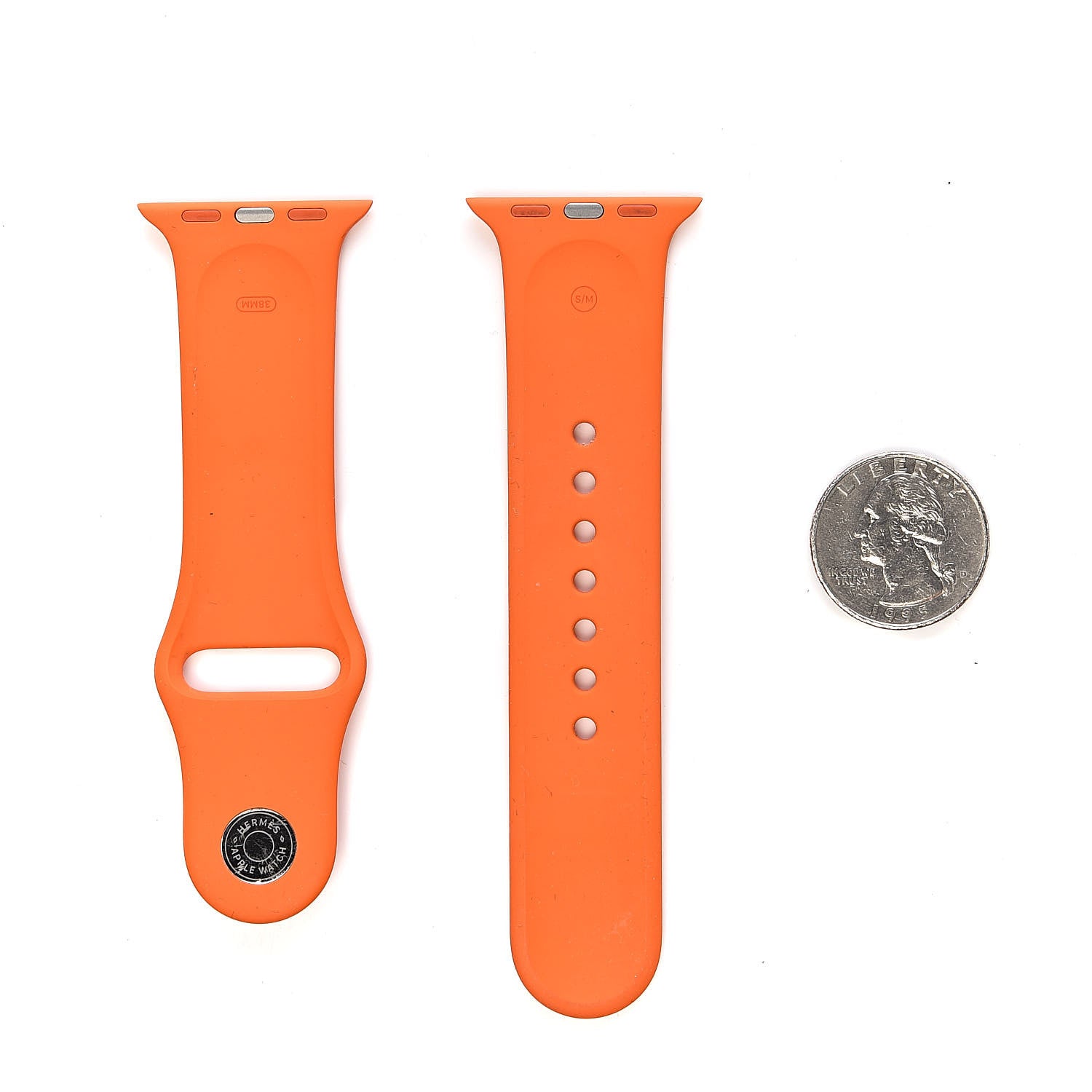 Hermes Silicone 38mm Apple Sports Watch Single Tour Band Orange 2 of 6