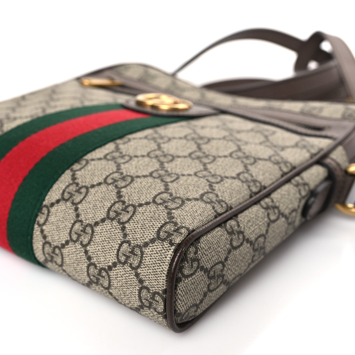 Gucci GG Supreme Monogram Web Small Ophidia Messenger Bag Brown 9 of 9