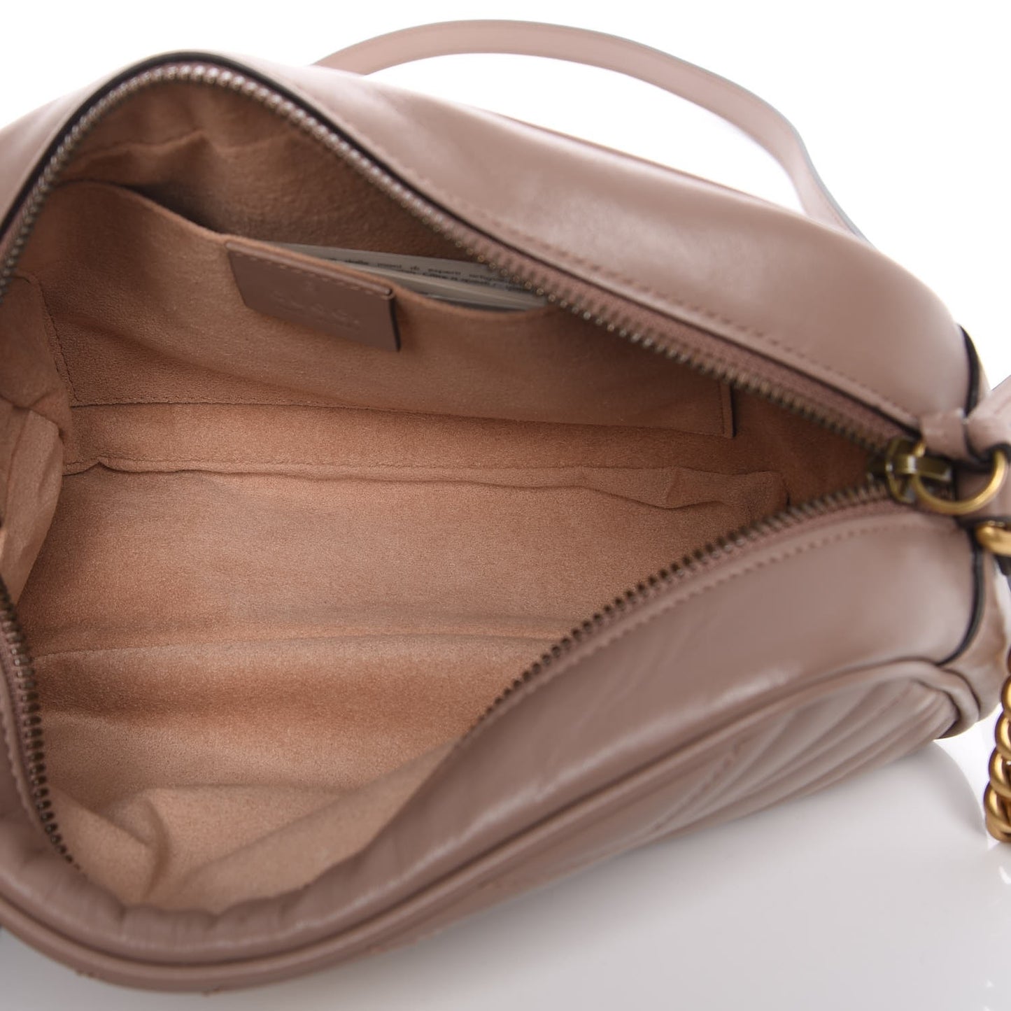 Calfskin Matelasse Small GG Marmont Chain Shoulder Bag Porcelain Rose