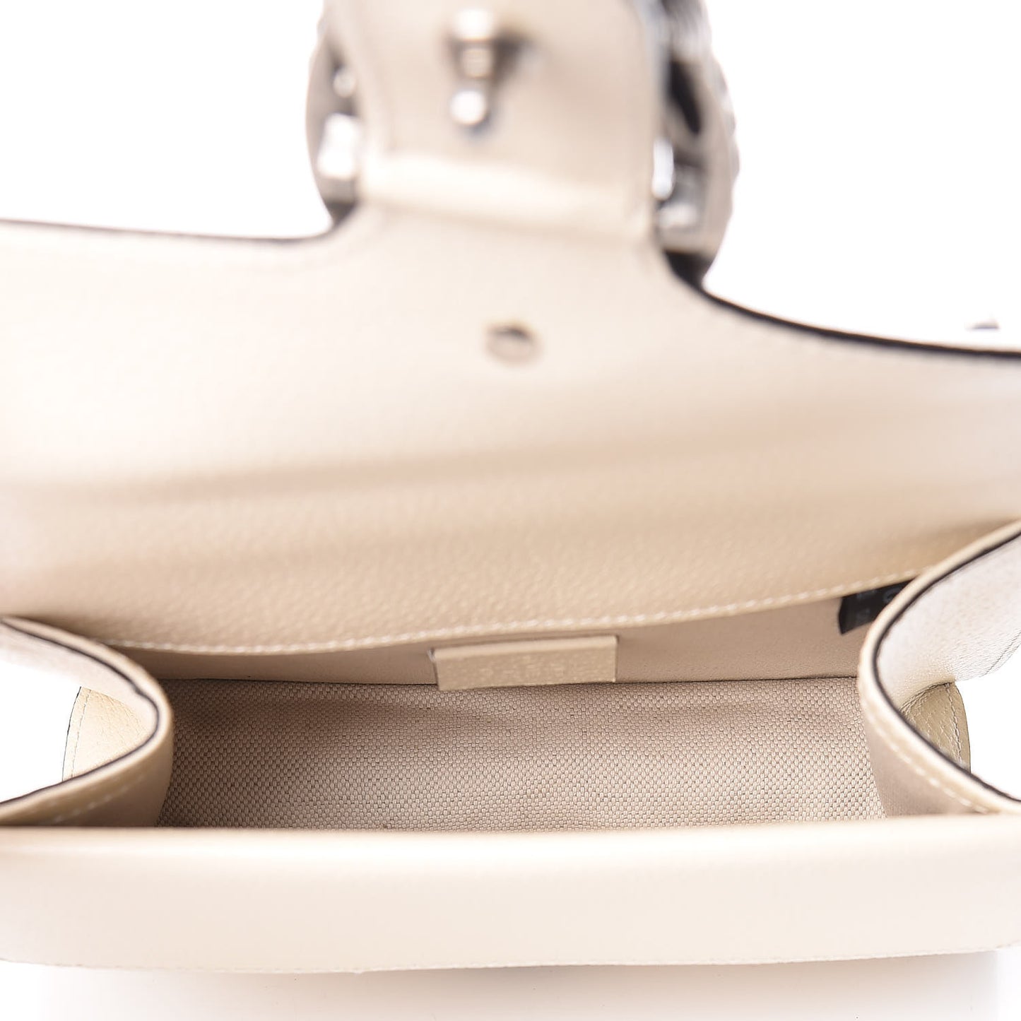 Textured Calfskin Crystal Mini Dionysus Shoulder Bag Mystic White