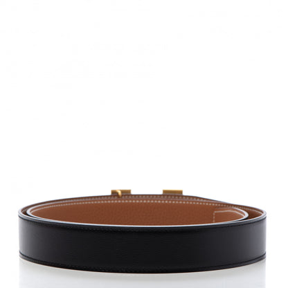 Hermes Box Togo 32mm H Belt 95 Black Gold 2 of 7