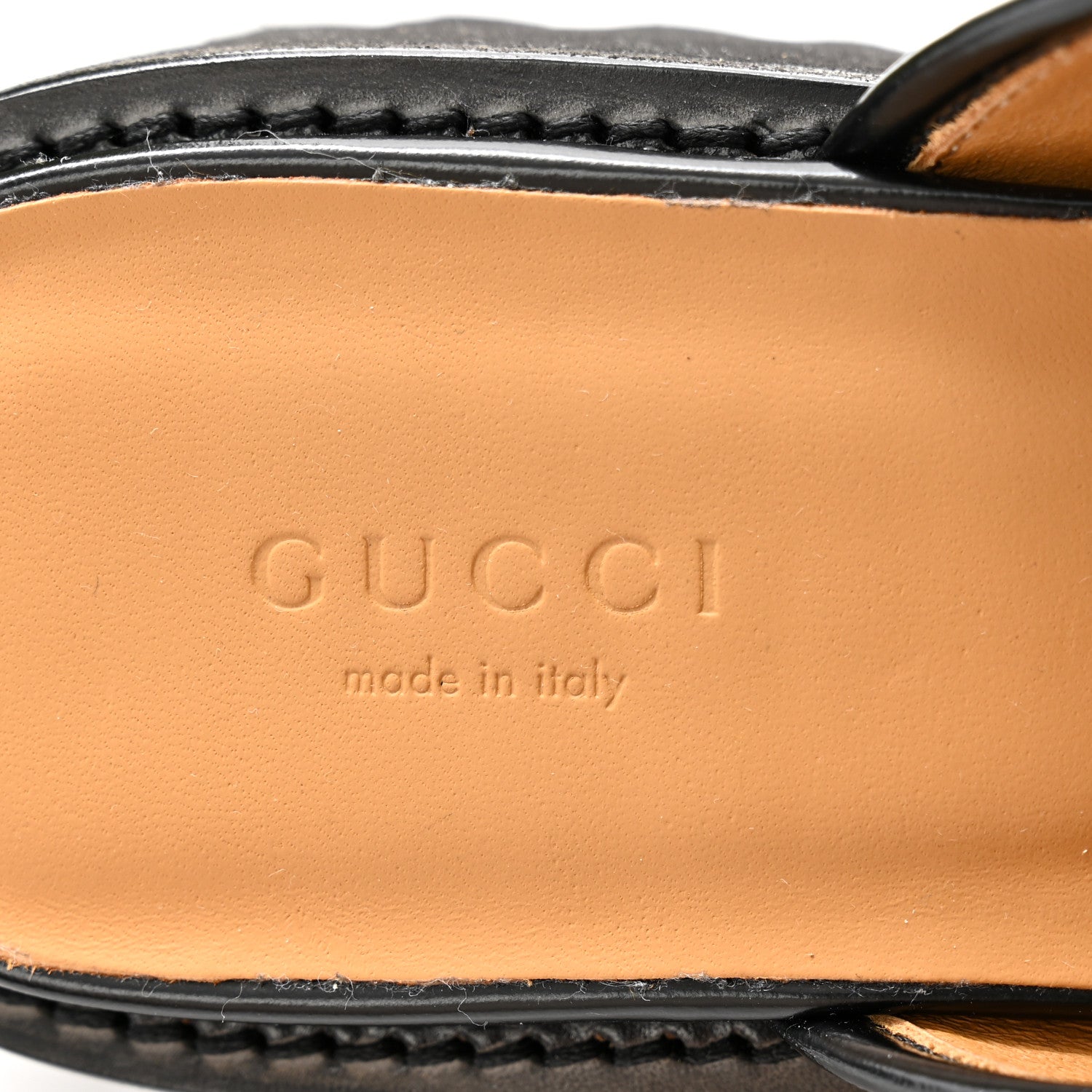 Gucci Magnum Calfskin Womens Horsebit Platform Mules 38.5 Black 6 of 11