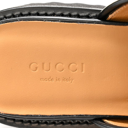 Gucci Magnum Calfskin Womens Horsebit Platform Mules 38.5 Black 6 of 11