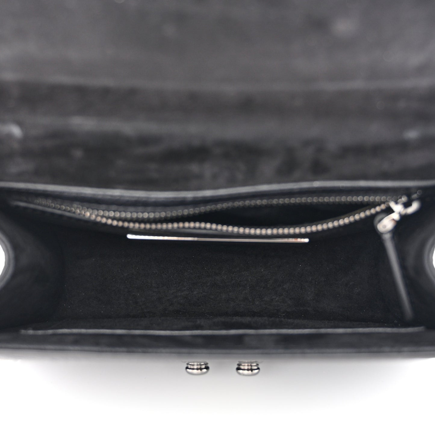 Vitello Small Glam Lock Rockstud Flap Black