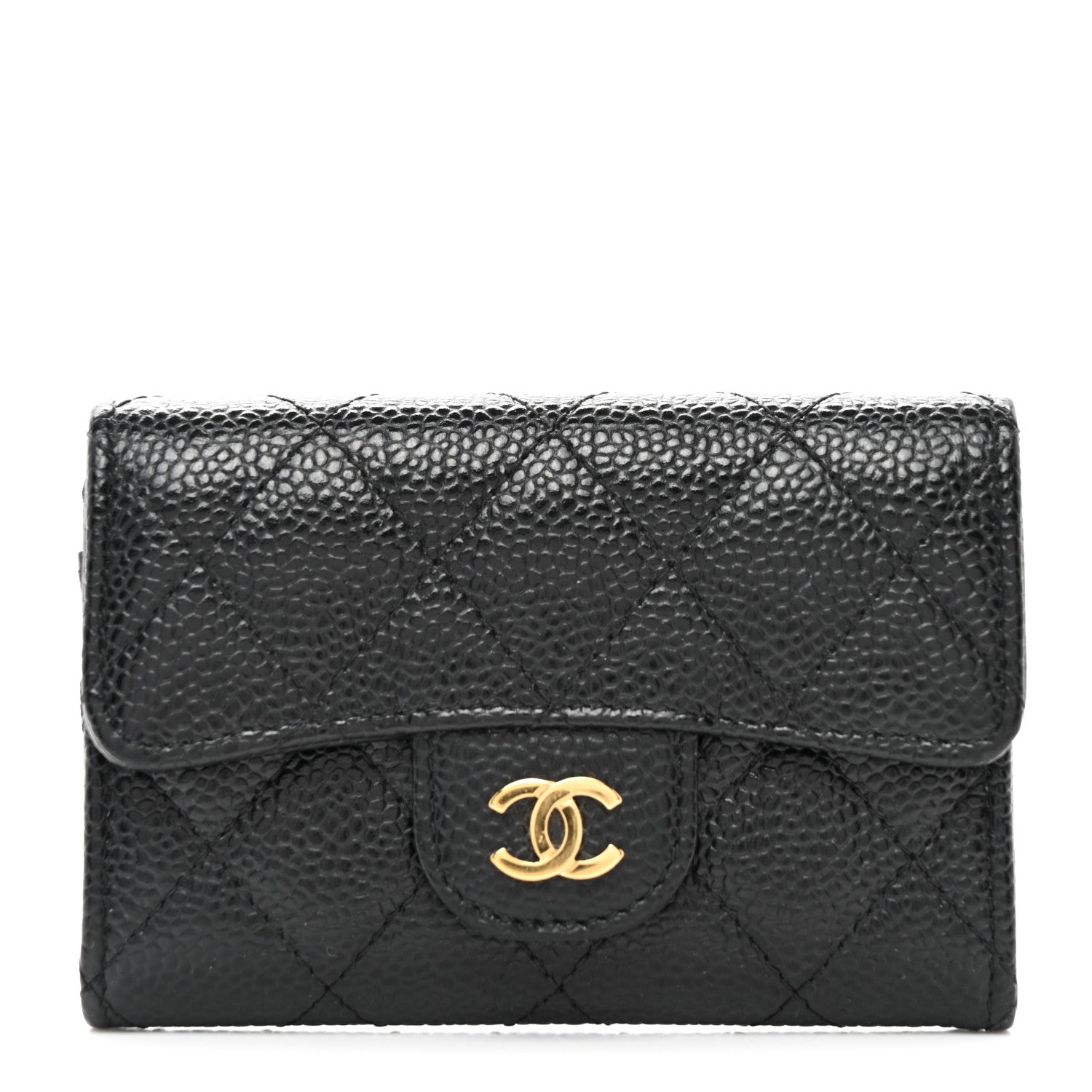 Chanel Caviar Quilted Flap Card Holder Black 1 of 9