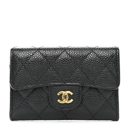 Chanel Caviar Quilted Flap Card Holder Black 1 of 9