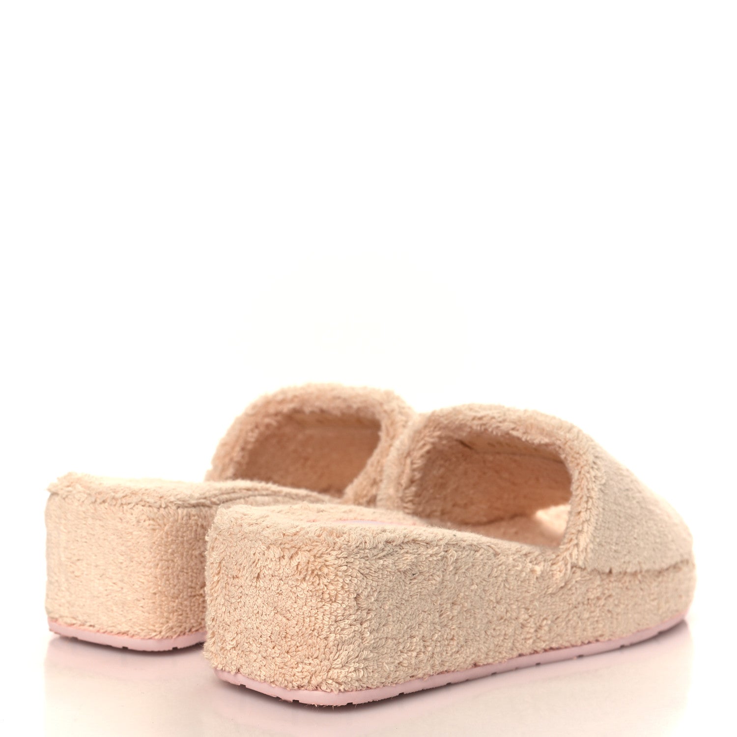 Chanel Terry Cloth CC Wedge Sandals 36 Pink 4 of 8