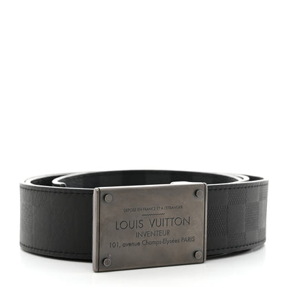 Louis Vuitton Damier Graphite 35mm LV Inventeur Reversible Belt 1 of 7