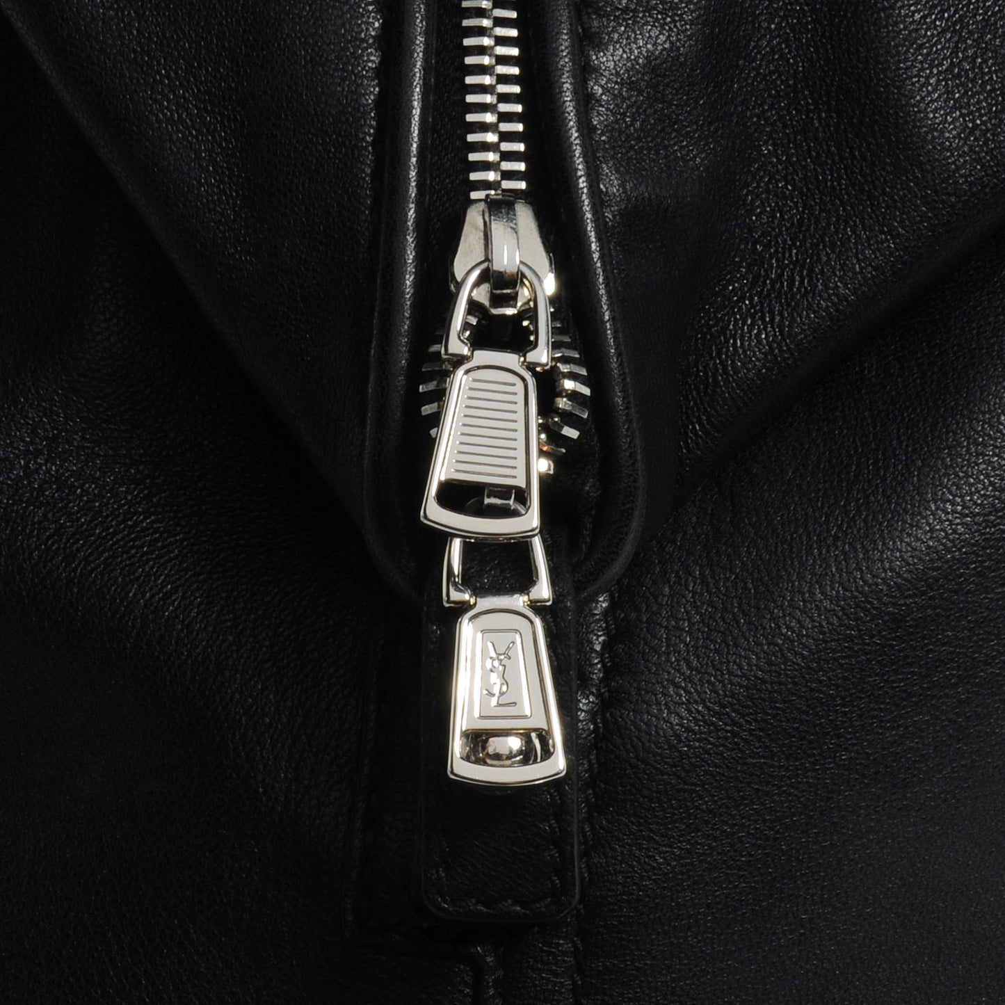 Coated Lambskin Easy Y Rock Zip Tote Black