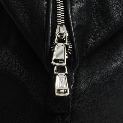 Saint Laurent Coated Lambskin Easy Y Rock Zip Tote Black 8 of 10