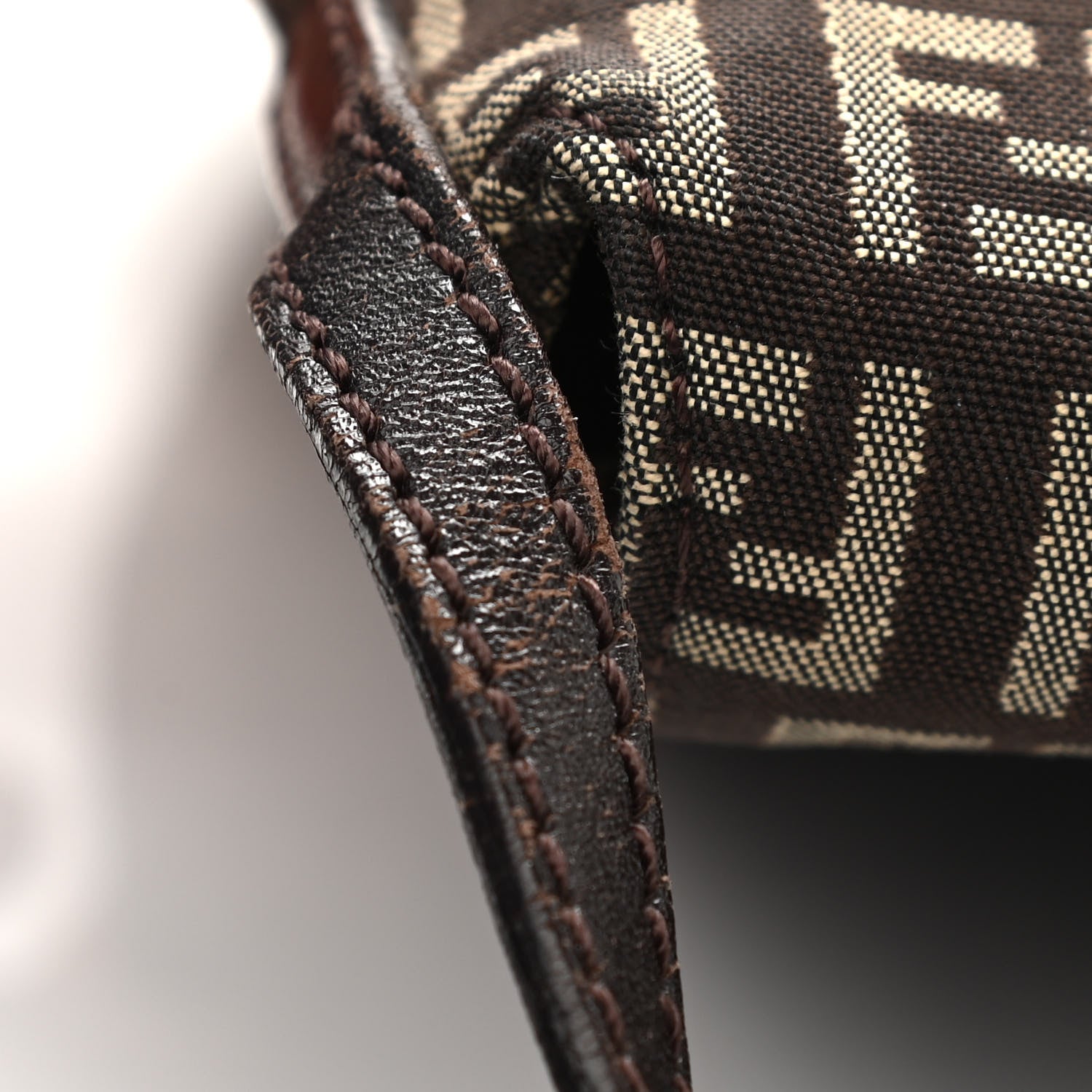 Fendi Zucchino Vitello Tube Messenger Bag Testa di Moro Beige 12 of 13