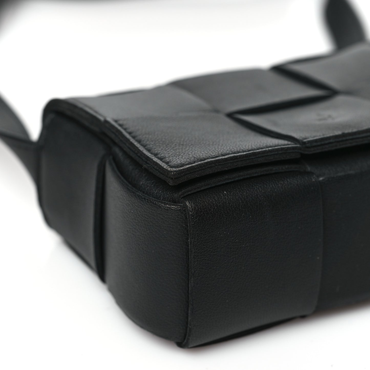 Lambskin Maxi Intreccio Candy Cassette Crossbody Bag Black