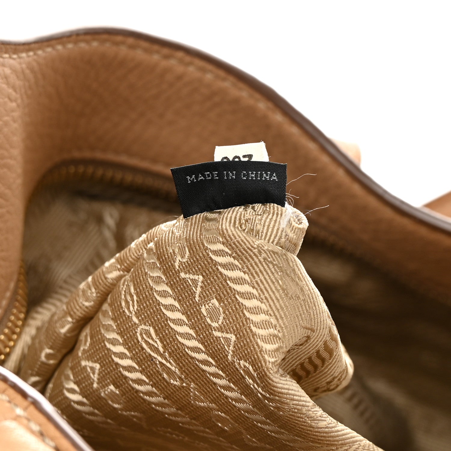 Prada Vitello Daino Pushlock Tote Sughero 6 of 23