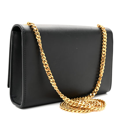 Saint Laurent Smooth Calfskin Small Classic Monogram Kate Tassel Satchel Black 3 of 9