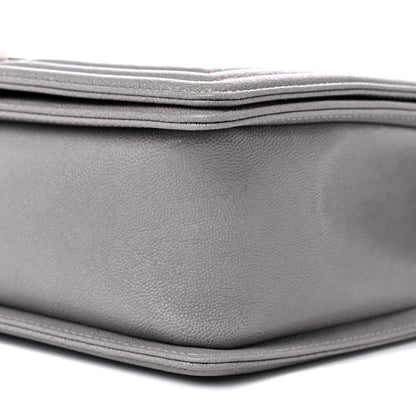 Chanel Caviar Quilted New Medium Boy Flap Grey 8 of 8