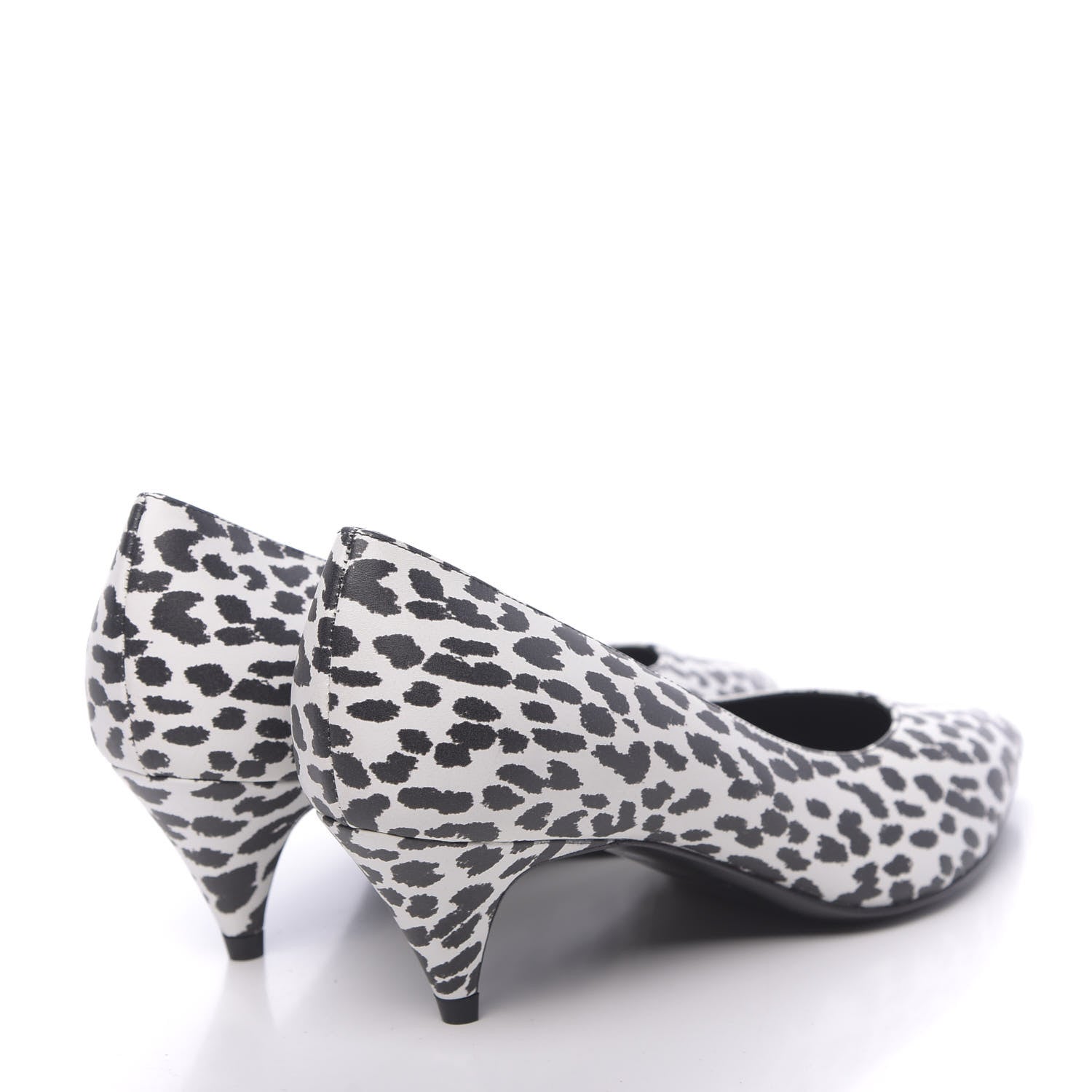 Saint Laurent Soft Calfskin Baby Cat Paris 50 Pumps 35 Bianco White Black 4 of 8