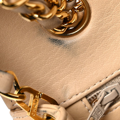 Chanel Lambskin Quilted Mini Square Flap Beige 14 of 26