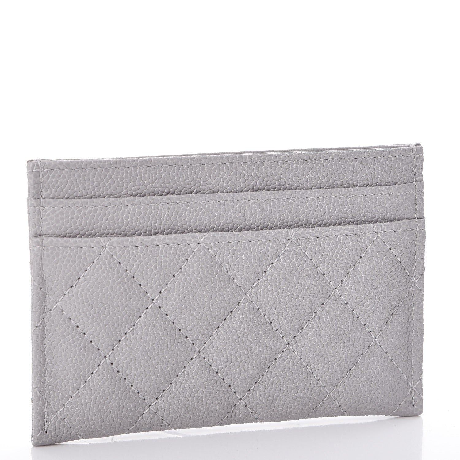 Chanel Caviar Quilted Boy Card Holder Grey 3 of 9