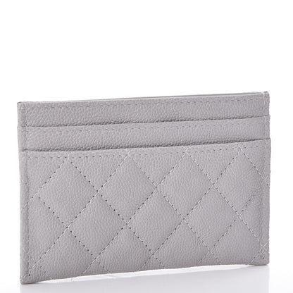 Chanel Caviar Quilted Boy Card Holder Grey 3 of 9