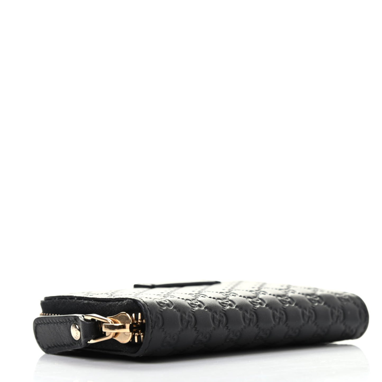 Microguccissima Zip Around Card Case Black
