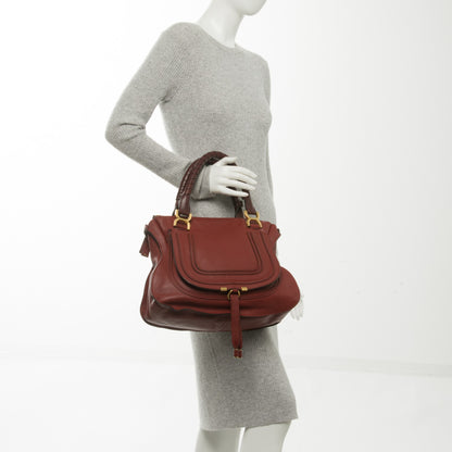Chloe Calfskin Medium Marcie Satchel Garnet 2 of 7