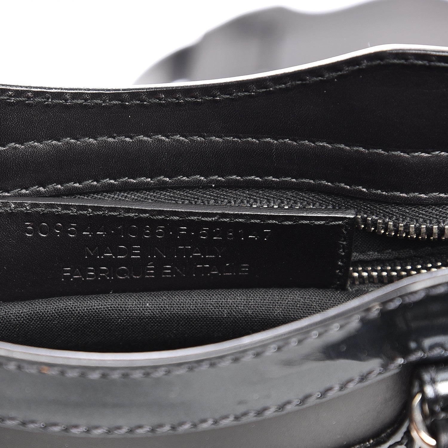 Balenciaga Smooth Calfskin Metallic Patent Giant 12 Silver Hardware Mini City Black Gris 8 of 8