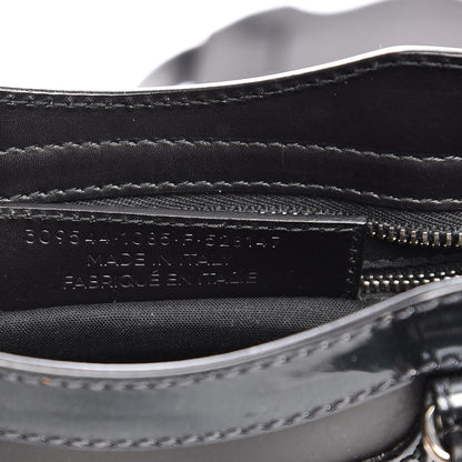 Balenciaga Smooth Calfskin Metallic Patent Giant 12 Silver Hardware Mini City Black Gris 8 of 8
