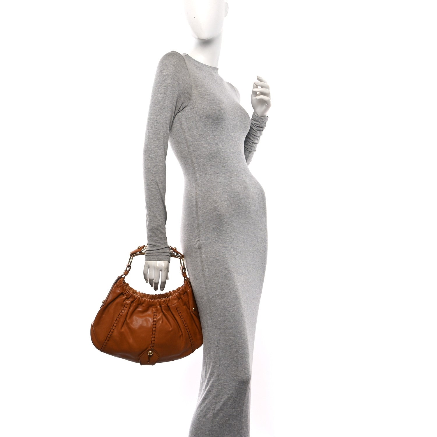 Saint Laurent Calfskin Vincennes Mombasa Hobo Tan 2 of 11