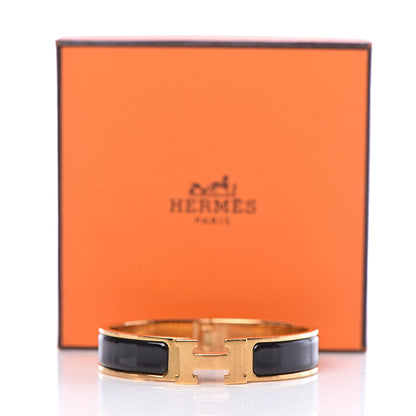 Hermes Enamel Narrow Clic Clac H Bracelet PM Black 6 of 6