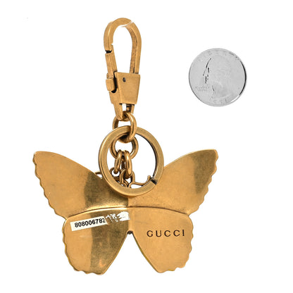 Gucci Resin Metal GG Butterfly Charm Key Holder Gold Yellow 2 of 6
