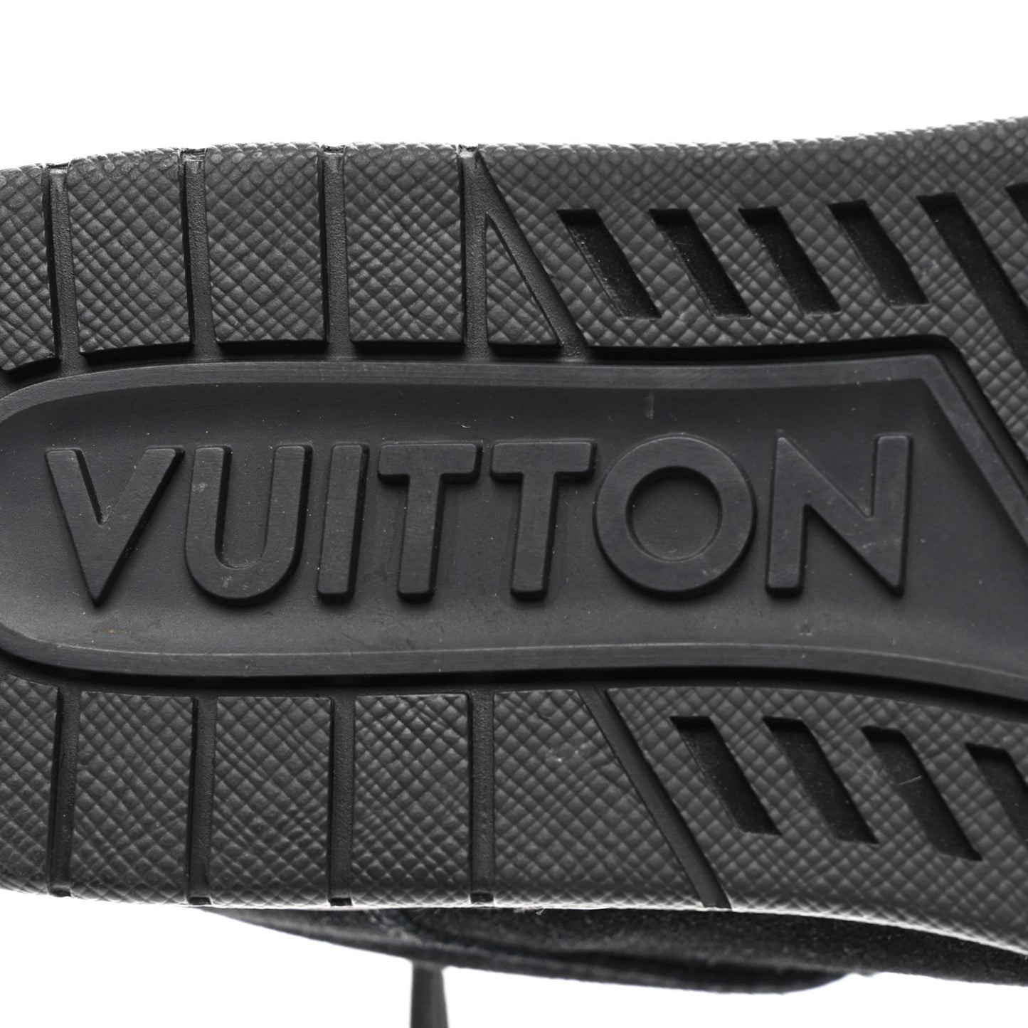 Suede Mens LV Trainer Sneakers 9 Black