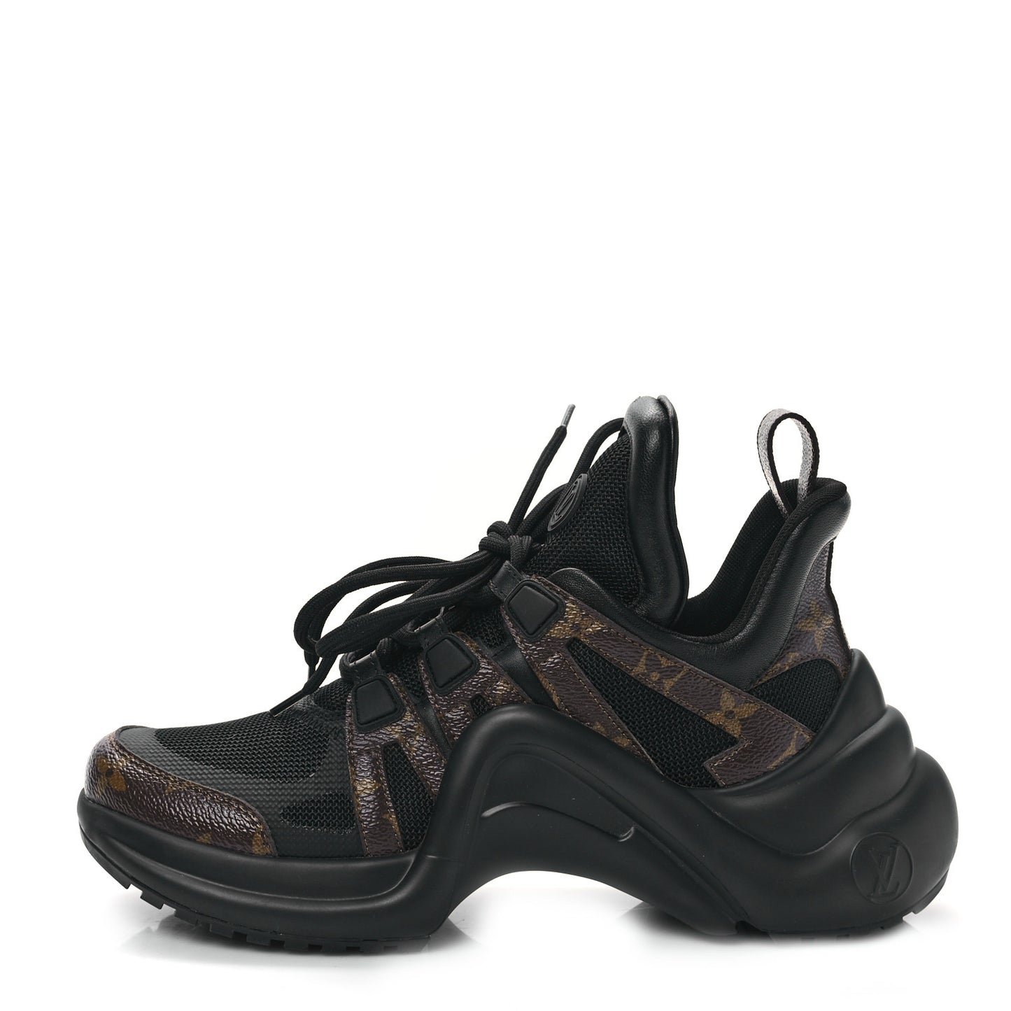 Calfskin Patent Monogram LV Archlight Sneakers 37.5 Black