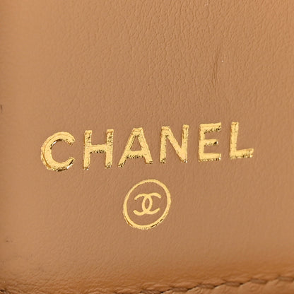 Chanel Caviar Quilted CC Flap Card Holder Beige 6 of 9