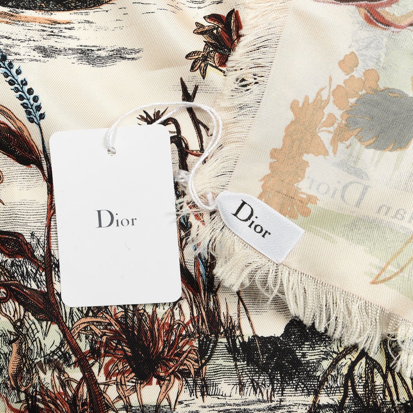 Toile De Jouy Carnivora Square Scarf Rose