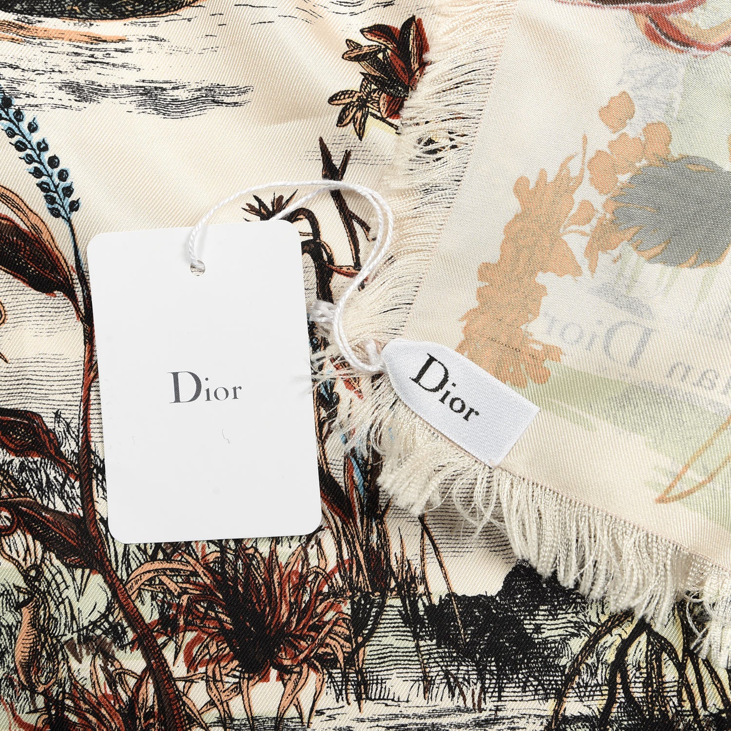 Christian Dior Toile De Jouy Carnivora Square Scarf Rose 3 of 4